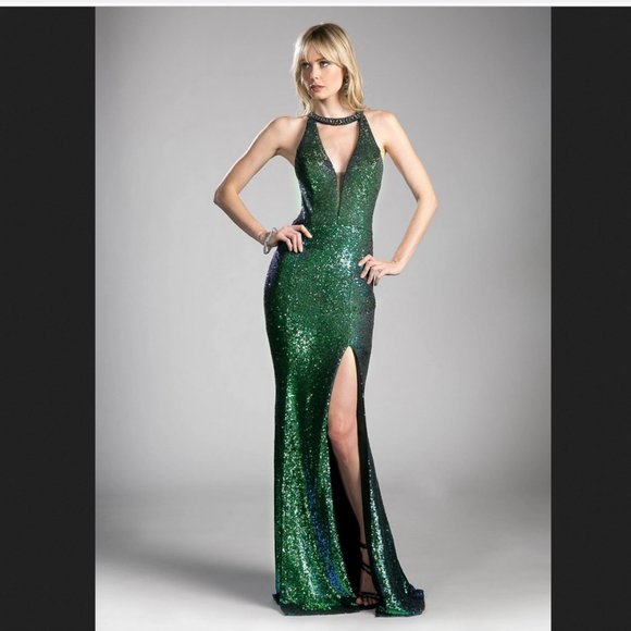 Green Cinderella Divine CR809 Formal Dress-Size 8 - Picture 7 of 7